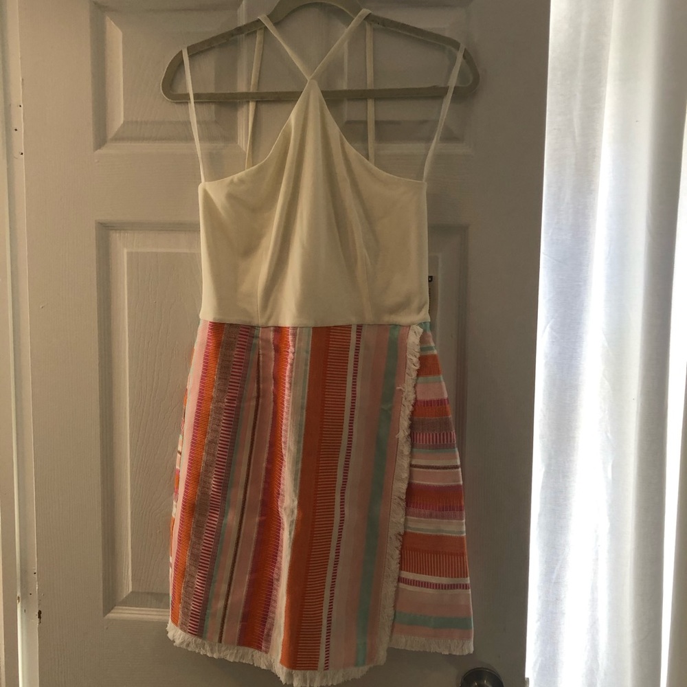Anthropologie fabric wrap dress